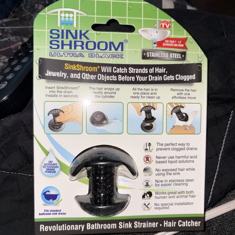 NEW Sink Shroom Ultra Edition Stainless Steel Hair Jewelry Catcher Strainer Clog